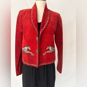 Patricia Wolf Suede Jacket Small